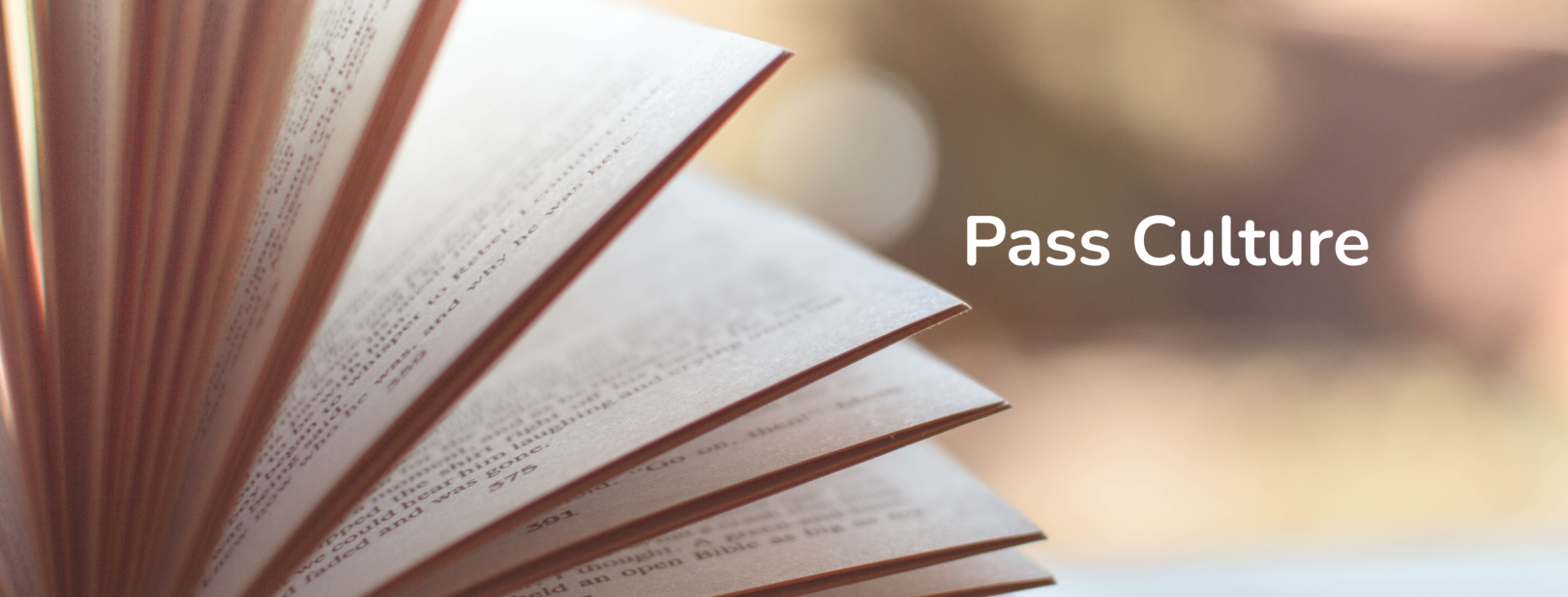 Pass Culture — pages d’un livre ouvert