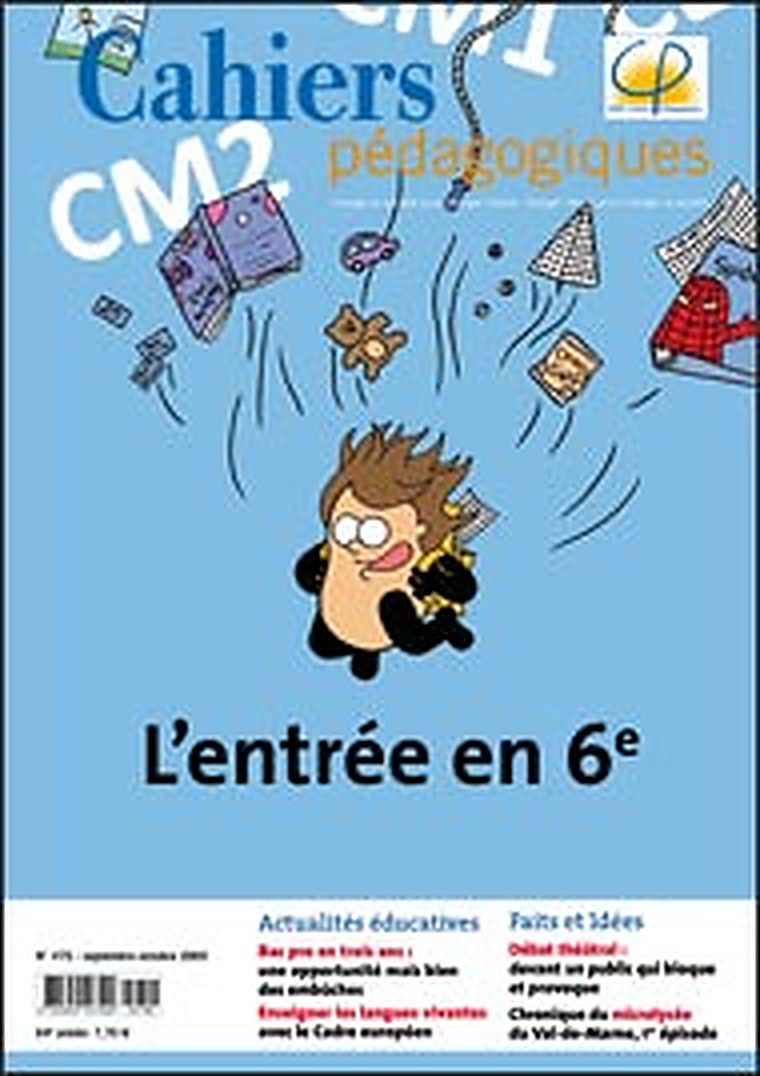 Couverture du numéro 475 des Cahiers pédagogiques